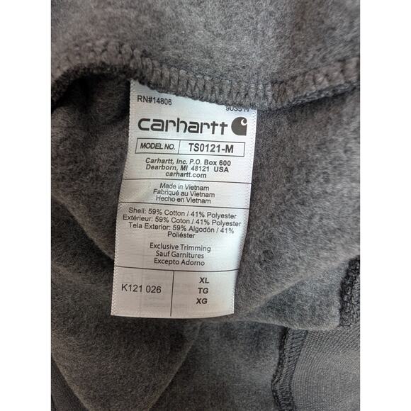 Carhartt Hoodie Mens Size XL Gray Loose Fit Midweight Long Sleeve TS0121-M NWT - Picture 5 of 5
